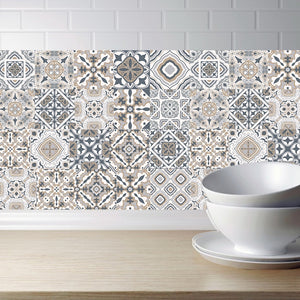 Arabic Retro Tile Stickers For Kitchen Bathroom PVC Self Adhesive Wall Stickers Living Room DIY Decor Wallpaper Waterproof Decal