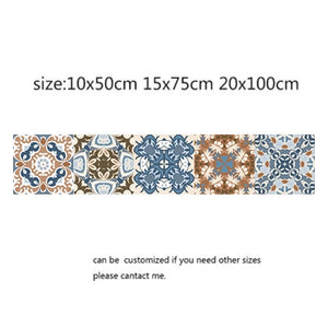 Arabic Retro Tile Stickers For Kitchen Bathroom PVC Self Adhesive Wall Stickers Living Room DIY Decor Wallpaper Waterproof Decal