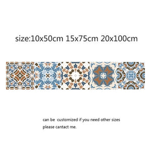 Arabic Retro Tile Stickers For Kitchen Bathroom PVC Self Adhesive Wall Stickers Living Room DIY Decor Wallpaper Waterproof Decal