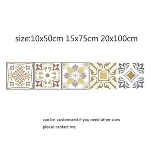 Arabic Retro Tile Stickers For Kitchen Bathroom PVC Self Adhesive Wall Stickers Living Room DIY Decor Wallpaper Waterproof Decal