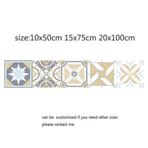 Arabic Retro Tile Stickers For Kitchen Bathroom PVC Self Adhesive Wall Stickers Living Room DIY Decor Wallpaper Waterproof Decal