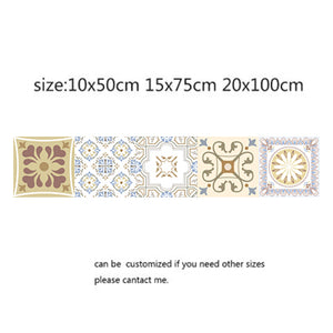 Arabic Retro Tile Stickers For Kitchen Bathroom PVC Self Adhesive Wall Stickers Living Room DIY Decor Wallpaper Waterproof Decal