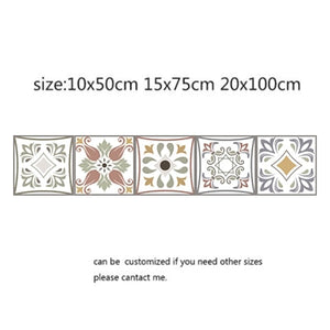 Arabic Retro Tile Stickers For Kitchen Bathroom PVC Self Adhesive Wall Stickers Living Room DIY Decor Wallpaper Waterproof Decal