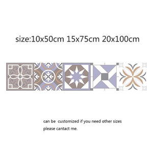 Arabic Retro Tile Stickers For Kitchen Bathroom PVC Self Adhesive Wall Stickers Living Room DIY Decor Wallpaper Waterproof Decal